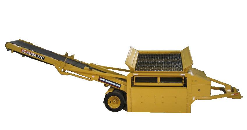 SCREENING PLANTS TROMMELS Scalper 77C The Scalper 77C Double Deck ing Plant is a patented, heavy-duty screening plant capable of screening soils, aggregates and more.