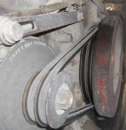 6. V-belts must be replaced if they show any signs of glazing on the sidewalls or excessive