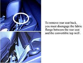 You can carefully prop the seat back under the retracted top (see Figure 2 below), use caution if choosing this