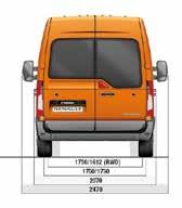 2,070 2,070 G1 Overall width (with door mirrors) 2,470 2,470 H Overall height (unladen) 2486-2502 2475-2496 H Overall height (laden) TBC TBC K Ground clearance 174 172 N Width between wheel arches