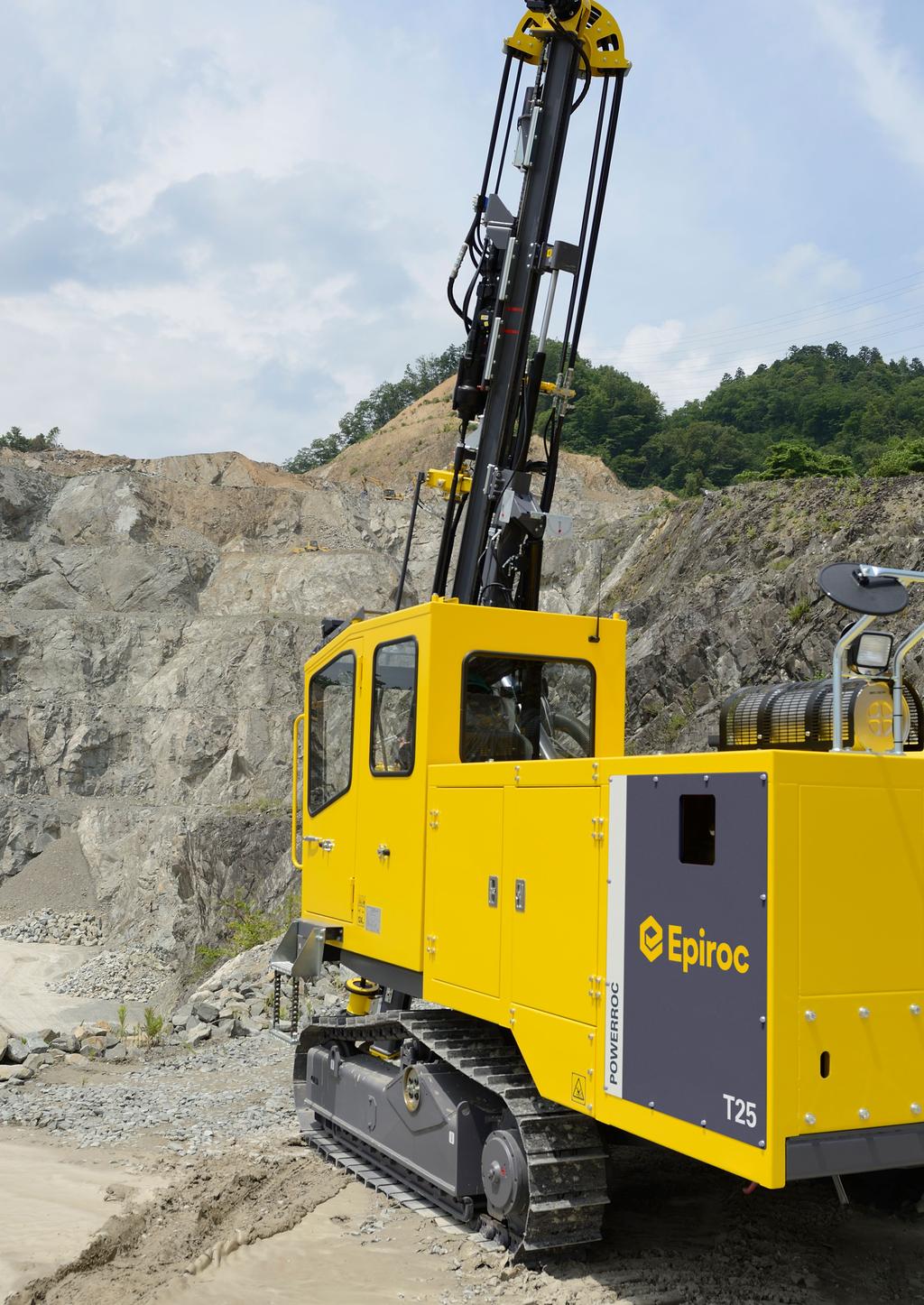 PowerROC T25 DC Surface drill rig for drill site construction, civil