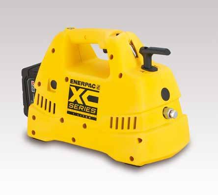XC-, Cordless Hydraulic Pumps Shown: XC-1201ME Performance of a Powered Pump Portability of a Hand Pump G2535L Gauge Use gauge to check system pressure. Use gauge adaptor GA-3 for easy mounting.
