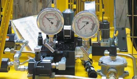 G, H-, Hydraulic Pressure Gauges Shown from left to right: H4049L, G-2534R, G-4089L, G-2535L, G-4040L Visual Reference of System Pressure GA45GC Gauge adaptor assembly 45 Angled gauge adaptor