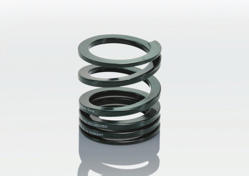 The Tender springs are available in linear or progressive-rate (shown) and determine the initial rate of the spring-system.