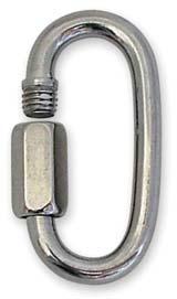 twist open and shut easily. Connectors are designed to join or repair low carbon steel chain lengths.
