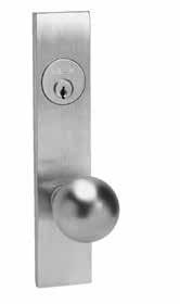 (178) 2-1/4 (57) 3-1/4 (83) GZR 1, 2 Knob: Solid Cast Escutcheon: Solid stainless steel; forged brass Note: R escutcheon is not available for functions ML2087 or ML20987 8-1/2 (216) 1-3/4 (44)
