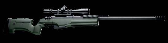 SAKO TRG 42 SNIPER WEAPON CONFIGURATIONS TRG 42 27 in. BARREL.338 LAPUA MAG FIXED STOCK TRG 42 Long Range sniper rifle in fixed stock and long barrel configuration offers maximum operational range in.