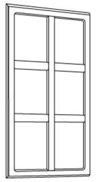 Mullion Door - Wall Cabinets W1530MGD Mullion Door Only - For W1530 - with Clear Glass $74.26 W1536MGD Mullion Door Only - For W1536 - with Clear Glass $88.