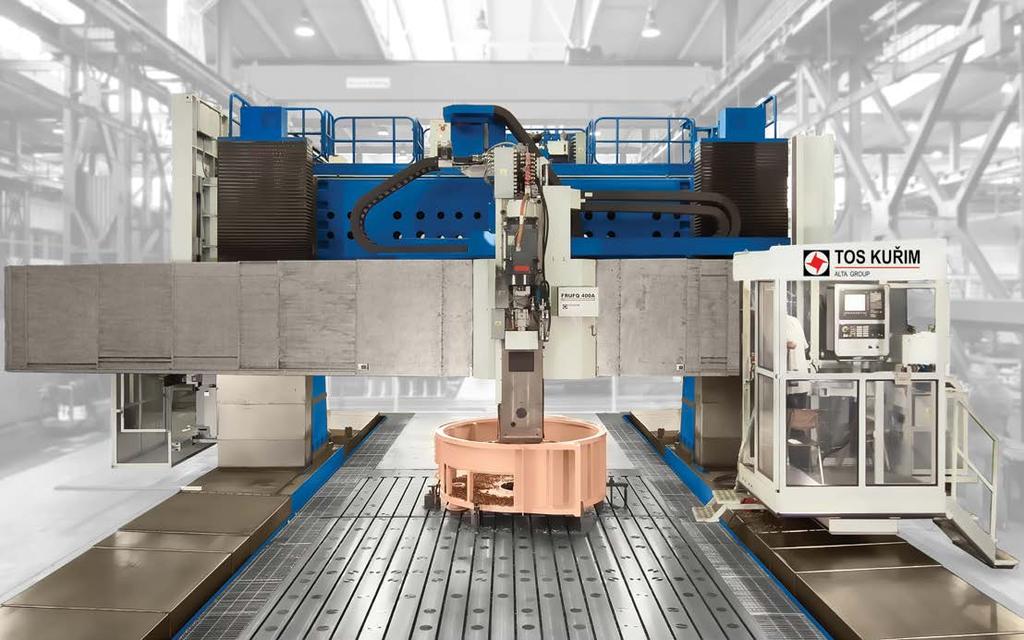 GANTRY TYPE MACHINING CENTRE WITH MOVABLE GANTRY Movable gantry Movable or fixed cross rail Column to column distance from 3 000 to 9 100 mm Clearance between table and cross rail from 2 200 to 4 200