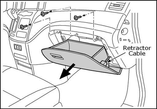 11. INTERIOR PREPARATION Fig. 10 10. Carefully remove the RH Instrument side mask by the passenger's door. Fig. 11 11.