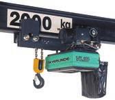 These hoists are not equiped with a trolley and are used in applications where horizontal displacement is not