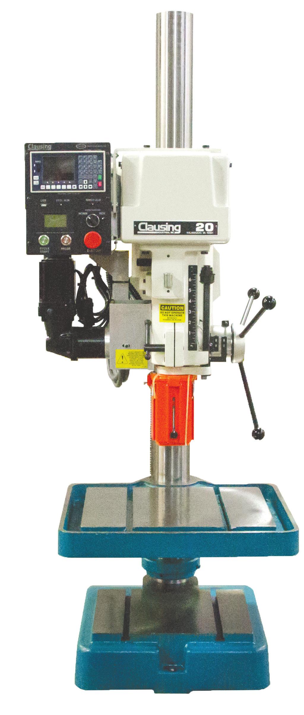 20 FLOOR DRILL PRESSES ELECTRONIC VARIABLE SPEED DRIVE FLOOR DRILL Rotate Dial left or right to adjust the best rpm for the tool and material while the job is running. LED Readout for spindle speed.