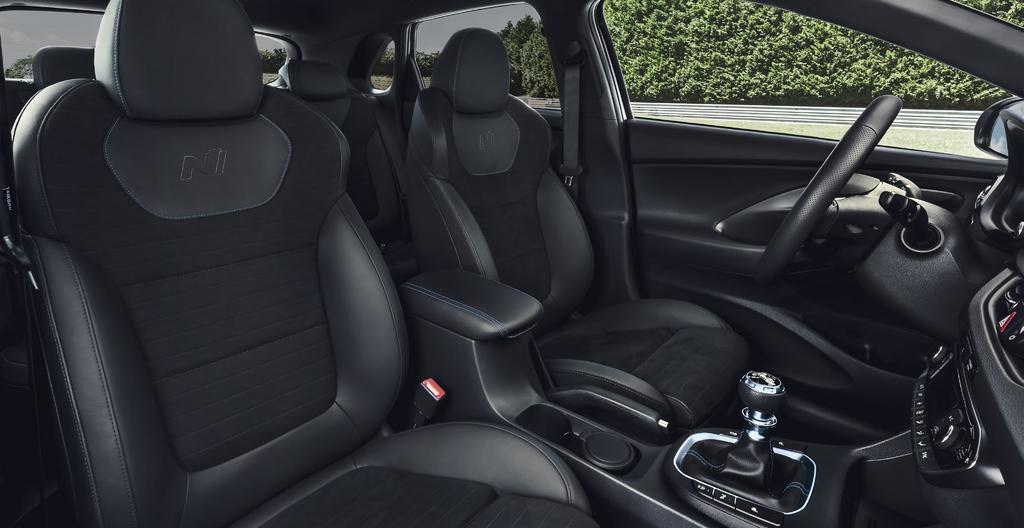 The uniquely designed high-performance N sport seats keep you in control and comfort, thanks to power lumbar support and extendable seat cushions.