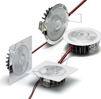 SmartLine 700 ma Complete LEDSpot equipped with optics, heat sink, Technical notes Metal frame, round or square LEDSpot with one LED and with thermoplastic heat sink Optics beam angle: 40 Colour