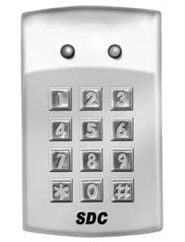 Outdoor keypad with 80, - digit user codes for activation of relay outputs programmable to activate separately or simultaneously for timed or latching applications.