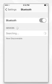 Initiate Bluetooth on your iphone STEP 1 STEP 2 STEP 3 STEP 4 From the HOME SCREEN, select SETTINGS.