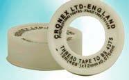 plastic back nuts 5M Length x 19mm, Rubberised sealing tape.