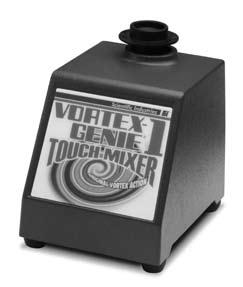 Mixers Mixers Mixers Vortex-Genie 1 Vortex-Genie 2 Standard Features Votex-Genie 1 Violent single high-speed vortexing Easy-to-use Touch On operation Large, 6 mm orbit for aggressive vortexing of