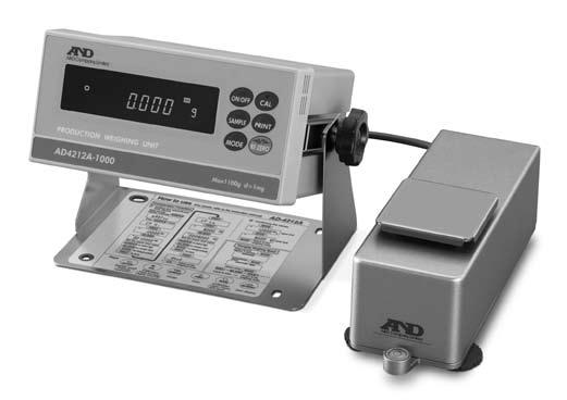 A & D Weighing AD-4212A Series Analytical Balances A & D Weighing Overall Dimensions (W x D x H): Weighing Unit: 3.1 in x 9.0 in x 3.5 in (80 mm x 230 mm x 90 mm) Display Unit: 9.3 in x 5.9 in x 6.