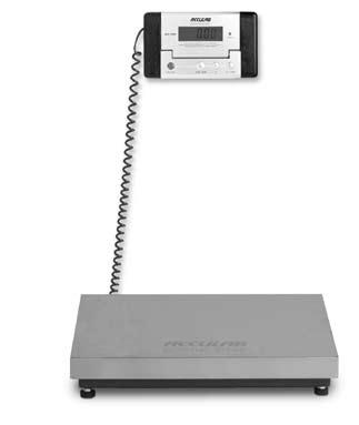 Acculab SVI Series Industrial Precision Scale Standard Features Remote adjustable blue back-lit display with included bracket for wall mounting Stainless steel platform 200% overload protection Unit