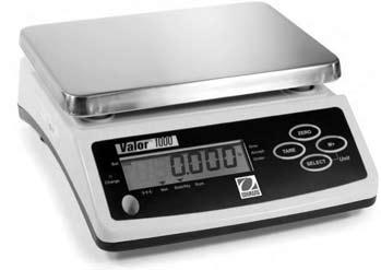 Ohaus Valor 1000 Compact Precision Scales Standard Features Standard software includes applications for checkweighing, accumlation and multiple units of measure Removable stainless steel platform