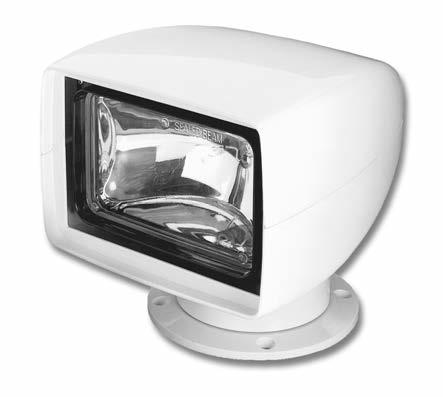 MODEL 60080-SERIES REMOTE CONTROL SEARCHLIGHT FEATURES l High Output Halogen Sealed Beam Lamp l Sleek Design l Rugged Construction l Full 360 Rotation l Weather Resistant Remote Control l Corrosion