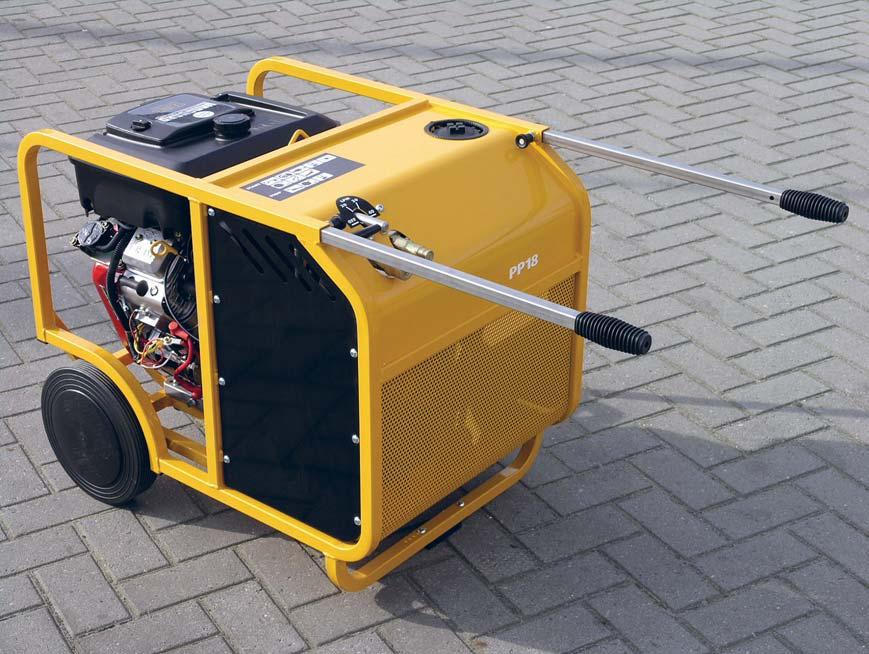 PP018 Hydraulic power unit PP100 Hydraulic power unit The PP018 hydraulic power unit is proficient for running our one and two brush units.