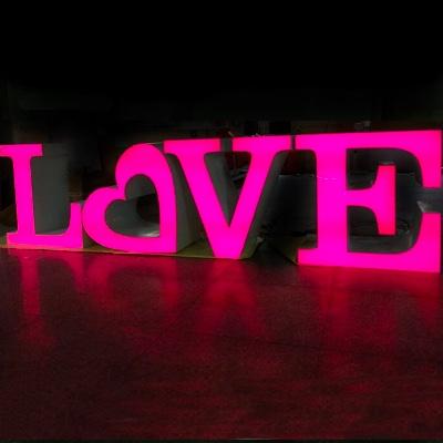 LED Letter Table LOVE Price: $300 Colors: 9 static colors and 3 changeable