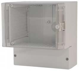 InterCard Enclosures Enclosure with crystal-clear lid, hinged and with snap lock, IP 65 Model Order no.