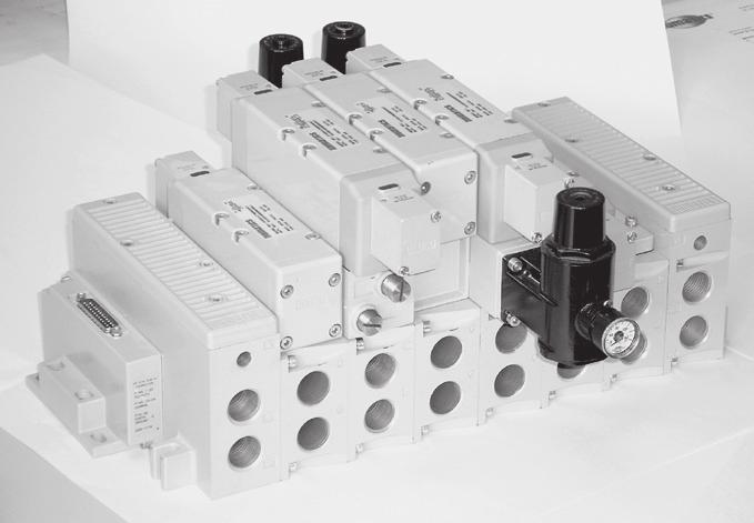 General Information on Multipole Systems FEATURES Solenoid air operated valve manifolds for connection to a control system (PLC) with a multiwire cable for simple wiring.