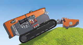 contoured tracks profile allows operation in highly uneven areas having maximum grip and allowing extended
