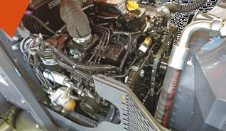 Engine The icut 3 is equipped with a 3-cylinder ISUZU diesel engine.