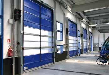 The door is suitable for medium to large entrances and works with ease during the most diverse conditions, including in entrances exposed to wind and in special conditions such as low-pressure rooms.