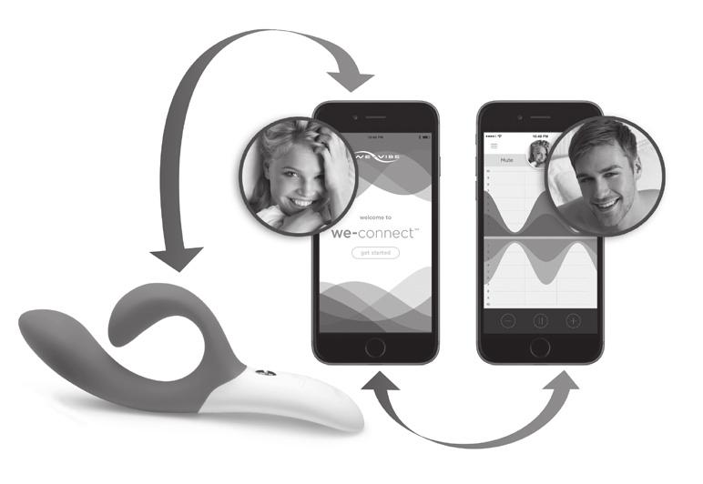 VIBRATION MODES Vibrate Crest Pulse Bounce Wave Surf Echo Peak Tide Cha-cha-cha + Create your own mode with the We-Connect app We-Connect The app that brings couples together. Only with We-Vibe Touch.
