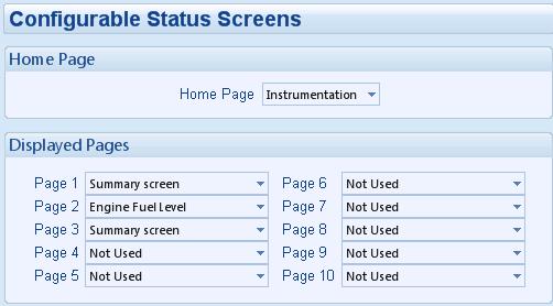 Edit Configuration - Module 4.2.2 CONFIGURABLE STATUS SCREENS NOTE: - This feature is available only on DSE72/7300 Series modules, V2.2 and above.