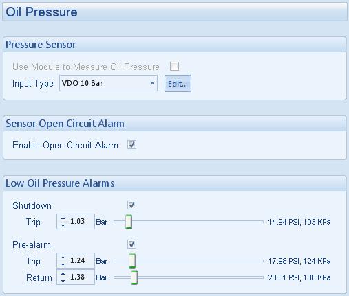 See section entitled Editing the sensor curve. Enable or disable the Open Circuit Alarm Enable or disable the alarms.