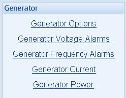 1 GENERATOR OPTIONS These parameters are described overleaf... Select your AC system.