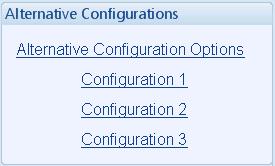 Edit Configuration Alternative Configurations 4.14 ALTERNATIVE CONFIGURATIONS NOTE: Alternative Configurations are supported in V2.0 and later modules only.
