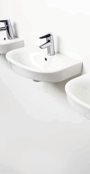 IDO Glow wash basins have a large bowl and an innovative tap island.