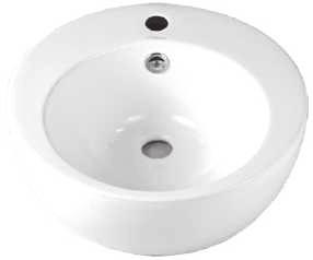 Top mounted washbasin. Without tap hole and drainage outlet.