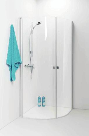 Showers IDO Showerama 8-4 The IDO Showerama 8-4 shower enclosure's beautifully curved doors rise 8 mm when opened. The model comes without a bottom profile.