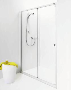 Showers Showerama 8-1 Sliding doors IDO Showerama shower door model 8-1, equipped with sliding doors. Wall profiles have space for piping. One door is fixed, other slides on the profile.