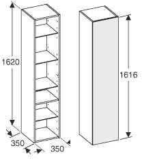 Use of support legs is recommended due to the weight of the cabinet.