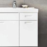Bathroom furniture IDO Select Large side cabinet Side cabinet with a soft closing drawer and door. One adjustable shelf is included. White frame.