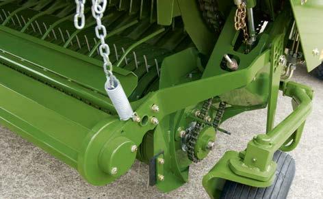 Low-maintenance driveline The chain is tensioned automatically and