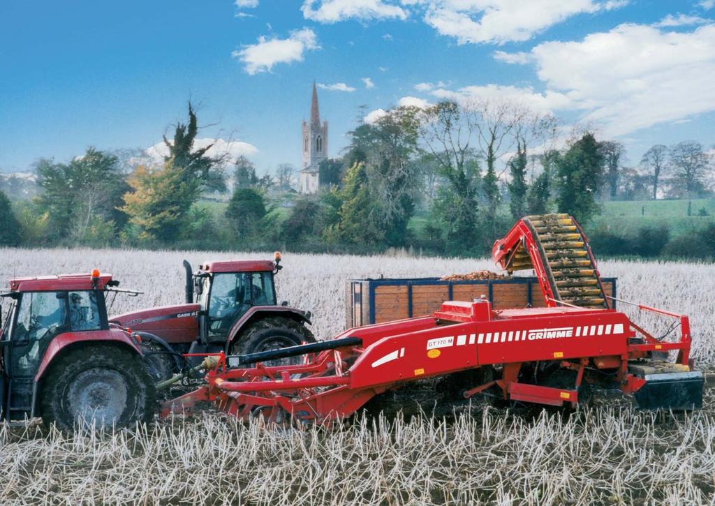 The multi-talent: the GT 70 One of the most noticeable advantages of the GT 70 harvester is the completely new chassis design and drive construction which provides excellent visibility to the sieving