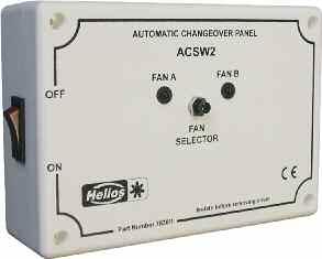 5 Amps 1596 TSW 10 10 Amps 1498 Auto changeover panel ACSW 2 For automatic change over of twin fans using current sensing or via a flow switch.