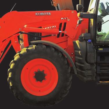 Mechanical self-leveling With no upper loader link to get in the way, Kubota s mechanical self-leveling system ensures an unobstructed view ahead.