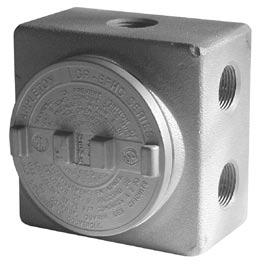 ) (Inches) Hubs Plugs Aluminum GRSS Outlet Box with Cover Internally threaded aluminum bodies with externally threaded aluminum form 1 covers.