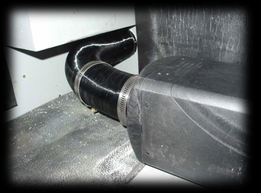 Espar Heater Installation 3-6 15 Attach Heat Line to Sleeper Vent Take the black metallic flex tube,
